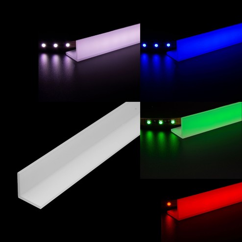 LED Abdeckleiste Winkelleiste Profil  Kolage- acrylic-store.de Grünke®