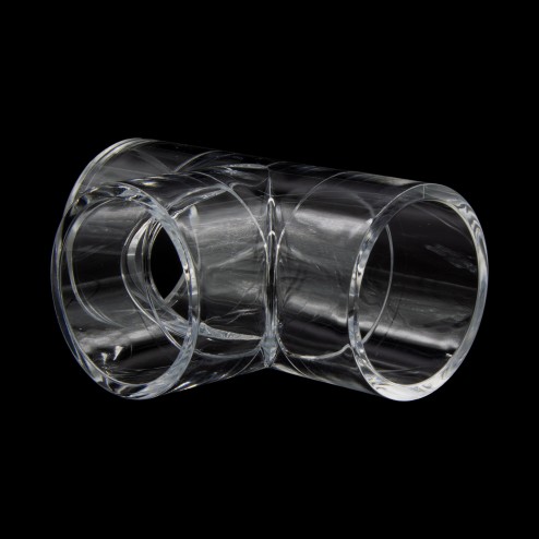 Acrylglas T- Stück fitting Rohrverbinder aus PMMA Durchmesser 50mm