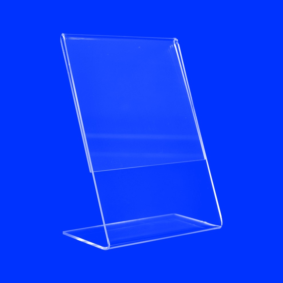 Größe wählbar passend für Karten im Hochformat Aufsteller aus Acrylglas
