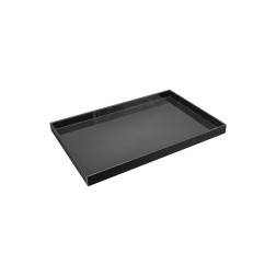 Deko Tablett 20cm x 60cm Acrylglas Tablett einfache Ansicht Schwarz rechteckig Original von Grünke ® Acryl - acrylic-store,de