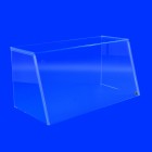 Spuckschutz aus Glas und Acrylglas SEO System Easy One Frontbild Breite:62cm Blau