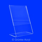 L Aufsteller Plexiglas DIN A7 Hochformat - Grünke Acryl