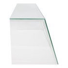 Spuckschutz aus ESG Glas Breite 82cm Grünke Acryl Seitenansicht