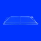 Spuckschutz SEO System Easy One - aus Acrylglas mti weißem Tablett zusammengebaut Grünke Acryl 62cm 