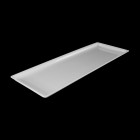 Tablett für den Verkauf Verkaufstablett aus Acrylglas in Weiß Hochglänzend 20cm x 100cm 01