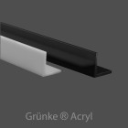 Winkelleiste Acrylglas schwarz Schenkel nach Kundenmaß glänzend Wunschlänge black and white Grünke Acryl